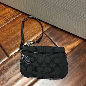 Black coach wristlet